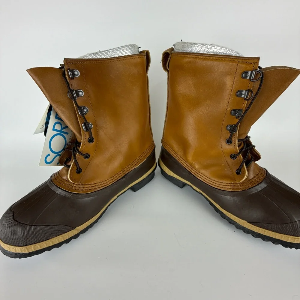 Vintage Sorel Kaufman Superior Winter Snow Boots Mens Size 8 Brown New Insulated